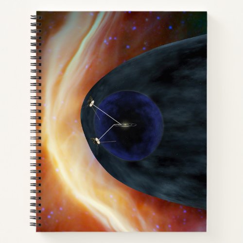 Two Voyager Spacecraft Exploring Turbulent Space Notebook