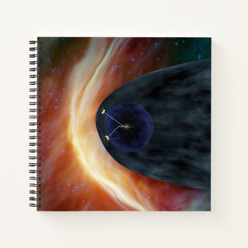 Two Voyager Spacecraft Exploring Turbulent Space Notebook