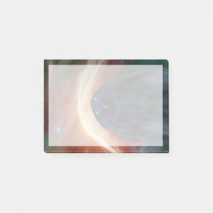 Two Voyager Spacecraft Exploring Turbulent Space. Post-it Notes