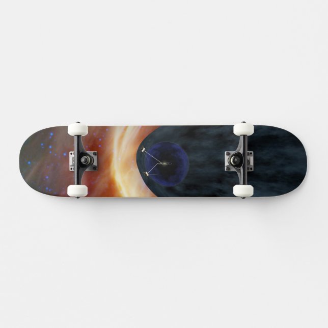 Two Voyager Spacecraft Exploring Turbulent Space. Skateboard (Horz)