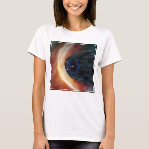 Two Voyager Spacecraft Exploring Turbulent Space T_Shirt