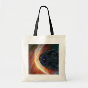 Two Voyager Spacecraft Exploring Turbulent Space. Tote Bag