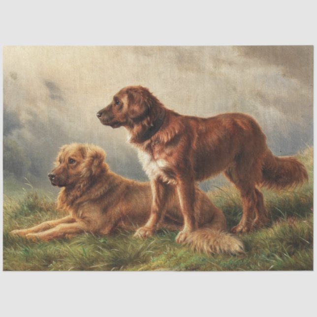 Two Watchful Dogs Tissue Paper (Front)