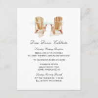 Two Watercolor Adirondack Chairs Wedding