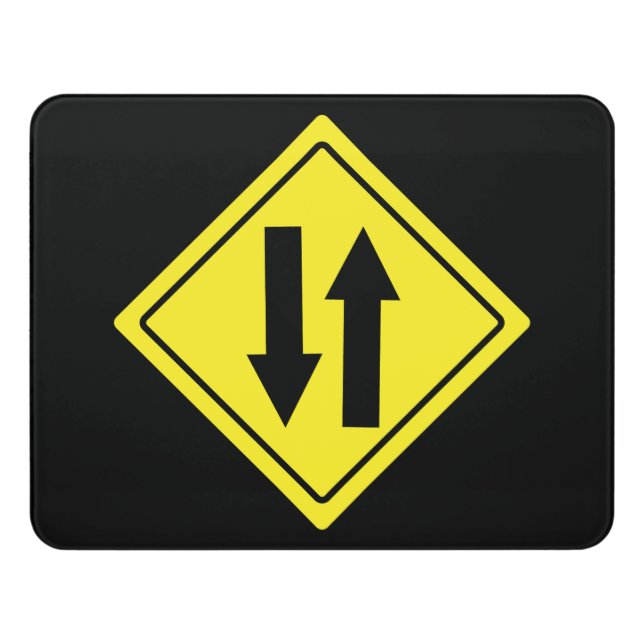 Two Way | Traffic Sign | Modern Room Sign (Contemporary Front)