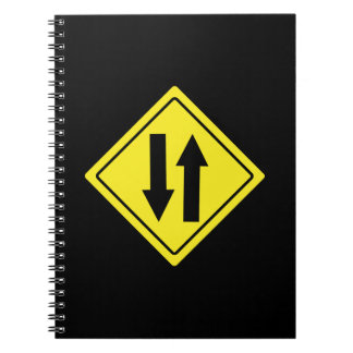 Two Way | Traffic Sign | Spiral Notebook