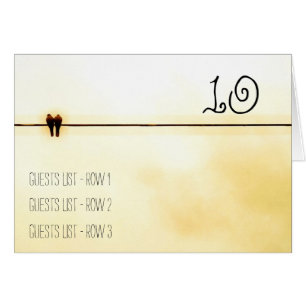 TWO - Wedding Table Placeholder Cards