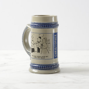 Two Wedding Themed Cartoons. Beer Stein