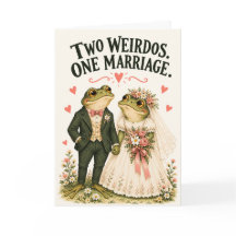 Two Weirdos One Marriage Funny Frog Wedding