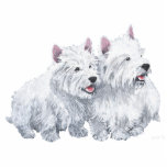 Two West Highland White Terriers Cutout<br><div class="desc">Created from my original artwork,  here is a Westie design  sure to find a niche among your collectibles! Buy clothing,  greeting cards,  household and gift items with this Westie design for yourself,  or for that special Westie loving someone in your life!</div>