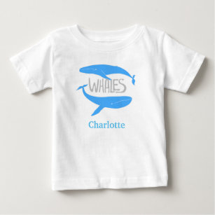Two Whales. Save the Earth. Baby T-Shirt