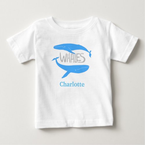 Two Whales Save the Earth Baby T_Shirt