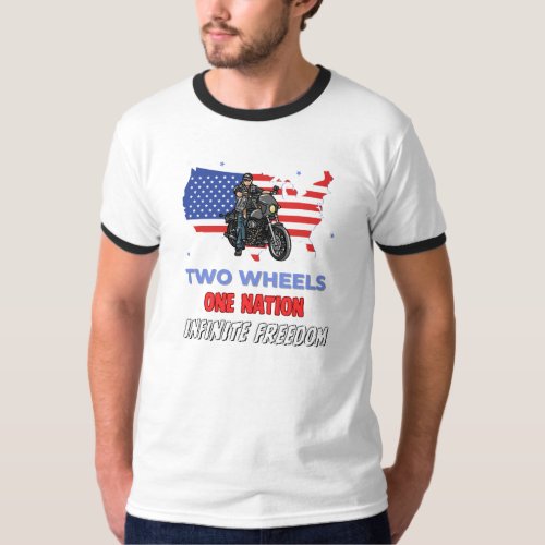 TWO WHEEL ONE NATION T_Shirt