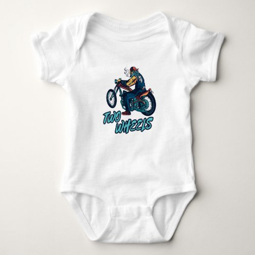 Two Wheels Motorcycle Baby Bodysuit