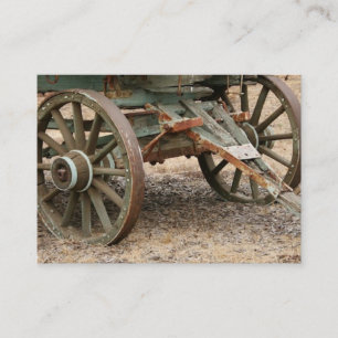 Two Wheels of a Western wagon Business Card