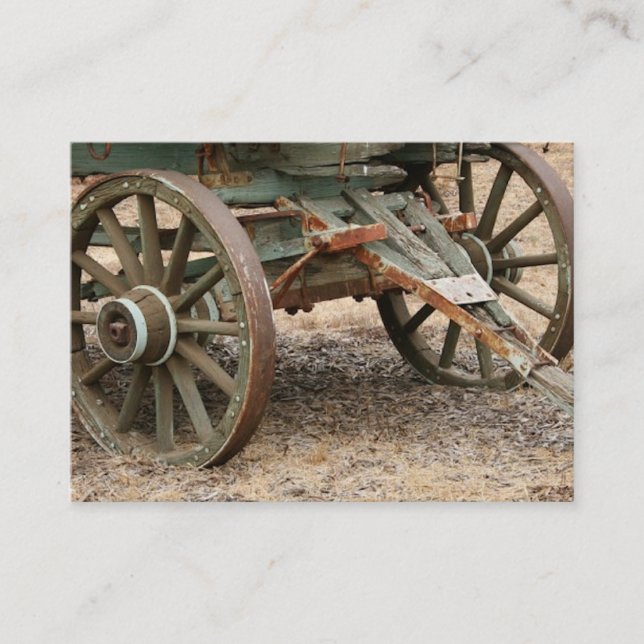 Two Wheels of a Western wagon Business Card (Front)