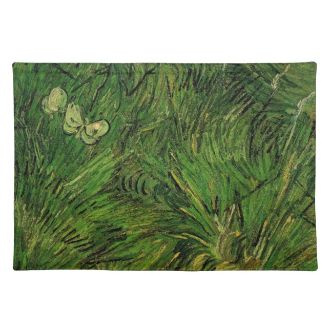 Two White Butterflies by Vincent van Gogh Cloth Placemat (Front)