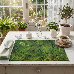 Two White Butterflies by Vincent van Gogh Cloth Placemat