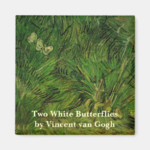 Two White Butterflies by Vincent van Gogh Magnet