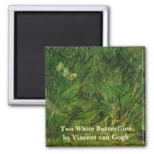 Two White Butterflies by Vincent van Gogh Magnet
