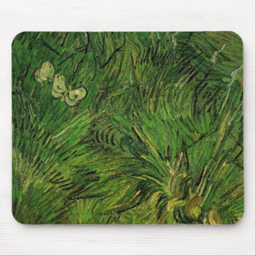 Two White Butterflies by Vincent van Gogh Mouse Pad