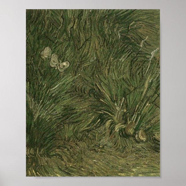 Two White Butterflies, Van Gogh Fine Art Poster (Front)
