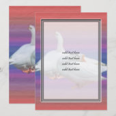 two white geese in fancy background (Front/Back)