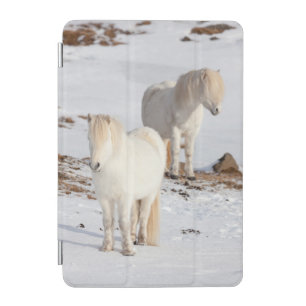 Two White Icelandic Horses iPad Mini Cover