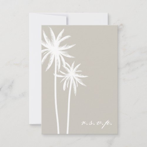 Two White Palm Trees Wedding RSVP
