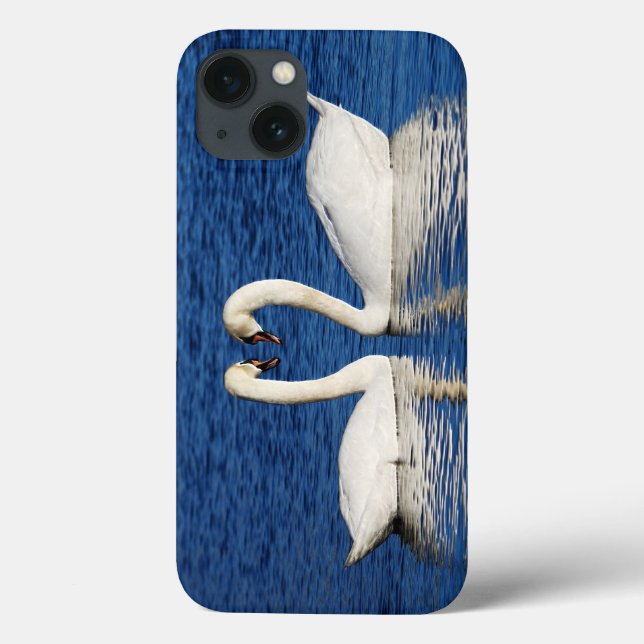 Two White Swans Form Heart Sign Case-Mate iPhone Case (Back)