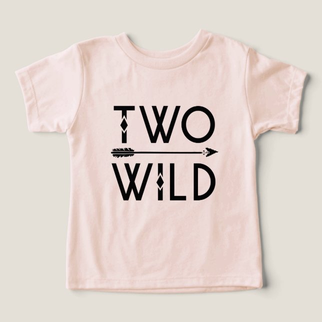 Two Wild 2nd Birthday Boy or Girl Toddler T-shirt (Design Front)