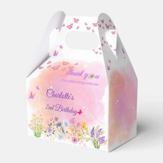 "Two Wild" 2nd Birthday Favor Boxes (Front Side)