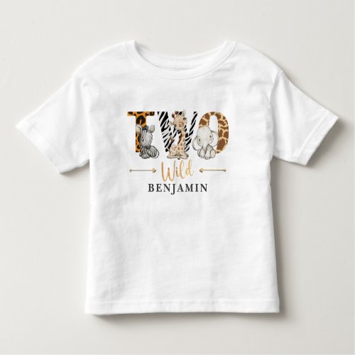 Two Wild 2nd Birthday Jungle Baby T_Shirt