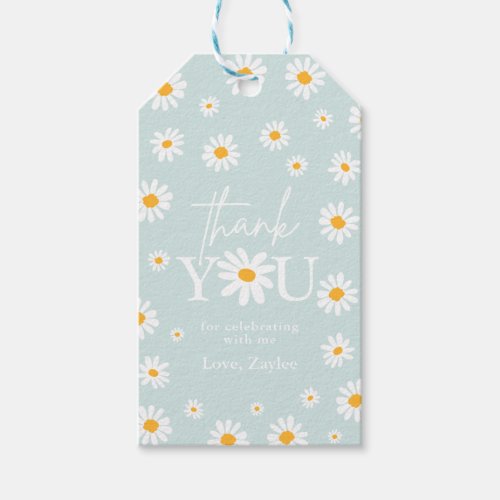 Two Wild 2nd Birthday Party Boho Retro Daisy Gift Tags