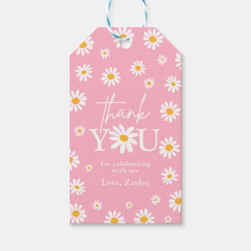 Two Wild 2nd Birthday Party Boho Retro Daisy Gift Tags