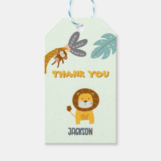 Two Wild 2nd Birthday Safari Animals Cute Gift Tags