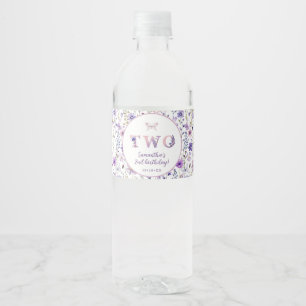 Two Wild 2nd Birthday Water Bottle Labels