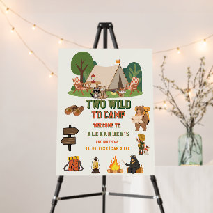 Two Wild 2nd boy Dinosaur Birthday Welcome Foam Board