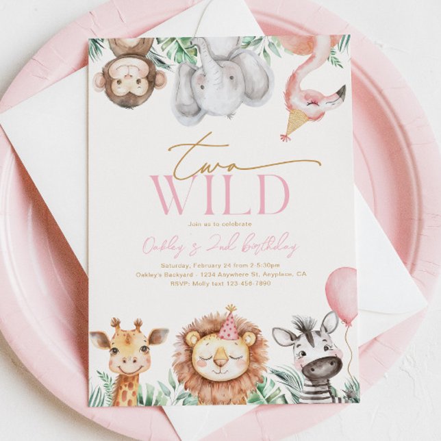 Two Wild Animal Party Invitation (Creator Uploaded)