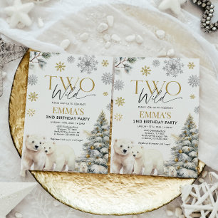 Two Wild Bear Birthday Invitation, 2nd Birthday Invitation