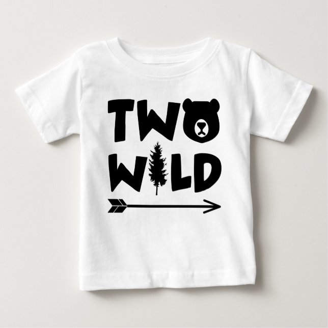 Two Wild Birthday Boy Baby T-Shirt (Front)