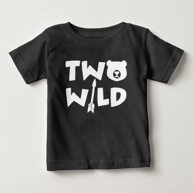 Two Wild Birthday Boy Baby T-Shirt (Front)