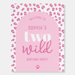 Two Wild Birthday Party Welcome Sign