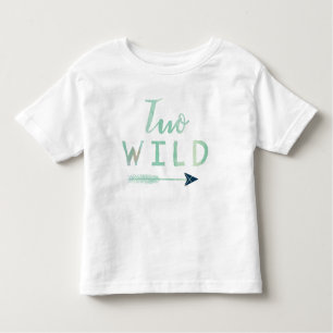 Two Wild Blue Tribal Hipster Arrow Birthday Shirt