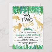 Two Wild Boys Second Birthday Party Invitations (Front)