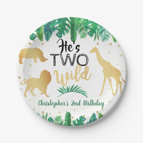 Two Wild Boys Second Birthday Party Paper Plates