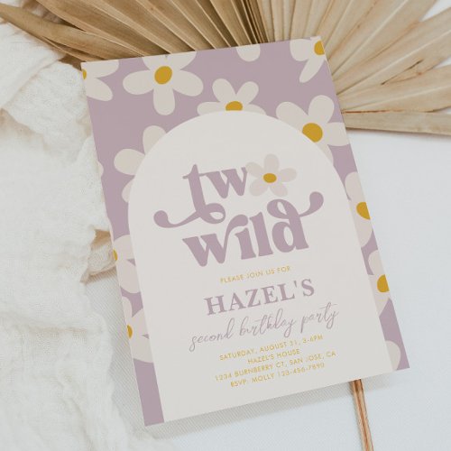 Two Wild Daisy Birthday Invitation