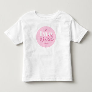 Two Wild Girl 2nd Birthday Toddler T-shirt