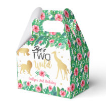 Two Wild Girls Second Birthday Party Favor Boxes