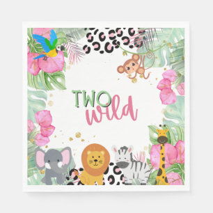Two Wild Jungle Girls Paper Napkin